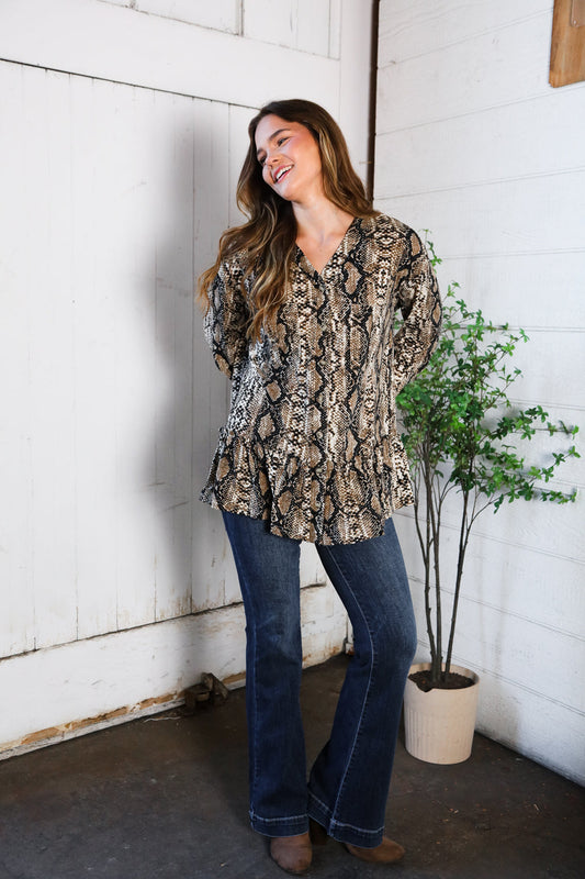 Follow Your Instincts Button Down Blouse