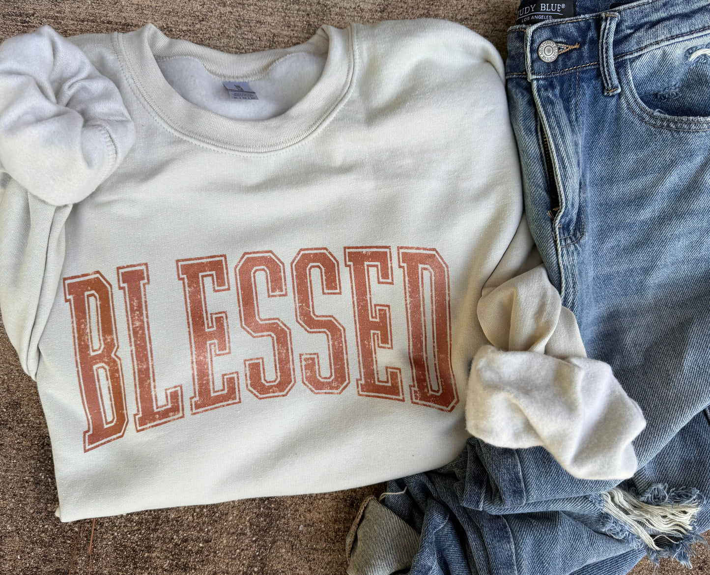 Metallic Blessed Tee OR Sweatshirt - RTS
