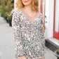 Go All Out Cream Animal Print Paisley Print V Neck Top