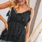 Rayon Dobby Dot V Neck Elastic Waist Blouse