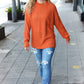 Pumpkin Spice Mock Neck Chest Pocket Knit Sweater