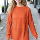 Pumpkin Spice Mock Neck Chest Pocket Knit Sweater