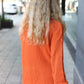 Pumpkin Spice Mock Neck Chest Pocket Knit Sweater