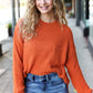 Pumpkin Spice Mock Neck Chest Pocket Knit Sweater