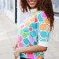 Spring Vibes Multicolor floral Rib Back Bow Tie Detail Top