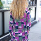 Lock Eyes Lavender Geo Print Ruffle Hem Dress