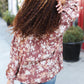 Spread Joy Taupe Floral Front Tie Elastic Long Sleeve Blouse (Copy)