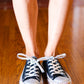 Get Their Attention Black Studded Canvas Sneakers