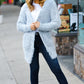 Leading Lady Slate Blue Two Tone Fuzzy Soft Brushed Cardigan