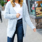 Leading Lady Slate Blue Two Tone Fuzzy Soft Brushed Cardigan