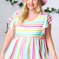 Lavender Rainbow Stripe Babydoll To