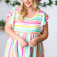 Lavender Rainbow Stripe Babydoll To