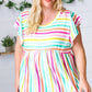 Lavender Rainbow Stripe Babydoll To