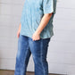 Dark Blue Raw Hem Cropped Denim Jeans