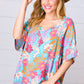 Multicolor Tropical Floral Print Woven Top