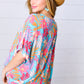 Multicolor Tropical Floral Print Woven Top