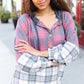 Pretty in Plaid Brushed Hacci Color Block Hoodie