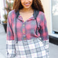 Pretty in Plaid Brushed Hacci Color Block Hoodie