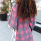 Pretty in Plaid Brushed Hacci Color Block Hoodie