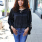 Live For Today Black Woven Front Tie Silky Blouse