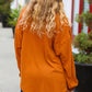 Rust Waffle Button Down Oversized Shacket