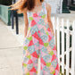Stand Out Multicolor Boho Patchwork Wide Leg Overall Jumpsuit