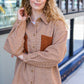 Start Your Day Rust Flannel Plaid Oversized Shacket