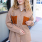 Start Your Day Rust Flannel Plaid Oversized Shacket