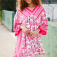 Let's Meet Up Red & Pink Paisley Drop Shoulder Kimono Dress