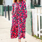Look Adorable Ribbon Bow Tie Babydoll Tiered Maxi Dress