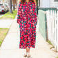 Look Adorable Ribbon Bow Tie Babydoll Tiered Maxi Dress