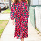 Look Adorable Ribbon Bow Tie Babydoll Tiered Maxi Dress