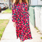 Look Adorable Ribbon Bow Tie Babydoll Tiered Maxi Dress