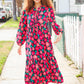 Look Adorable Ribbon Bow Tie Babydoll Tiered Maxi Dress