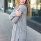 Casual Living Grey Two-Tone Tunic Side Slit Pullover
