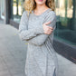 Casual Living Grey Two-Tone Tunic Side Slit Pullover