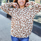 Stand Out Taupe Animal Print Hoodie
