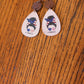 USA Flag "#MOMLIFE" Wooden Dangle Earrings
