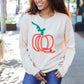 Pumpkin Spice Metallic Yarn Embroidered Oversized Sweater