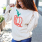 Pumpkin Spice Metallic Yarn Embroidered Oversized Sweater