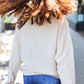 Pumpkin Spice Metallic Yarn Embroidered Oversized Sweater