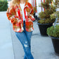 It's Your Best Rust & Camel Plaid Sherpa Button Down Jacket
