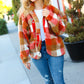 It's Your Best Rust & Camel Plaid Sherpa Button Down Jacket