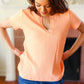 Feel Your Best Coral Baby Waffle Henley Neckline Top (Copy)