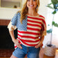 American Flag Jacquard Knit Sweater Top