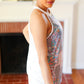 Cream Boho Paisley Thermal Halter Top