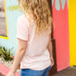 Peach "Mama" Animal Print Graphic Tee