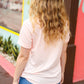 Peach "Mama" Animal Print Graphic Tee
