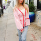 Spell Bound Red & Pink Cotton Ribbon Tie Gingham Pocket Jacket