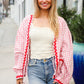 Spell Bound Red & Pink Cotton Ribbon Tie Gingham Pocket Jacket